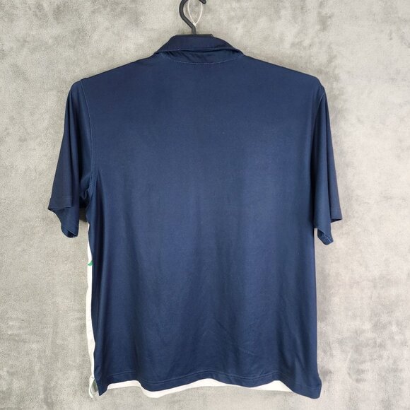 Mens Walter Hogan Polo Shirt Blue Green White Geometric Print Short Sleeve L - Picture 5 of 8